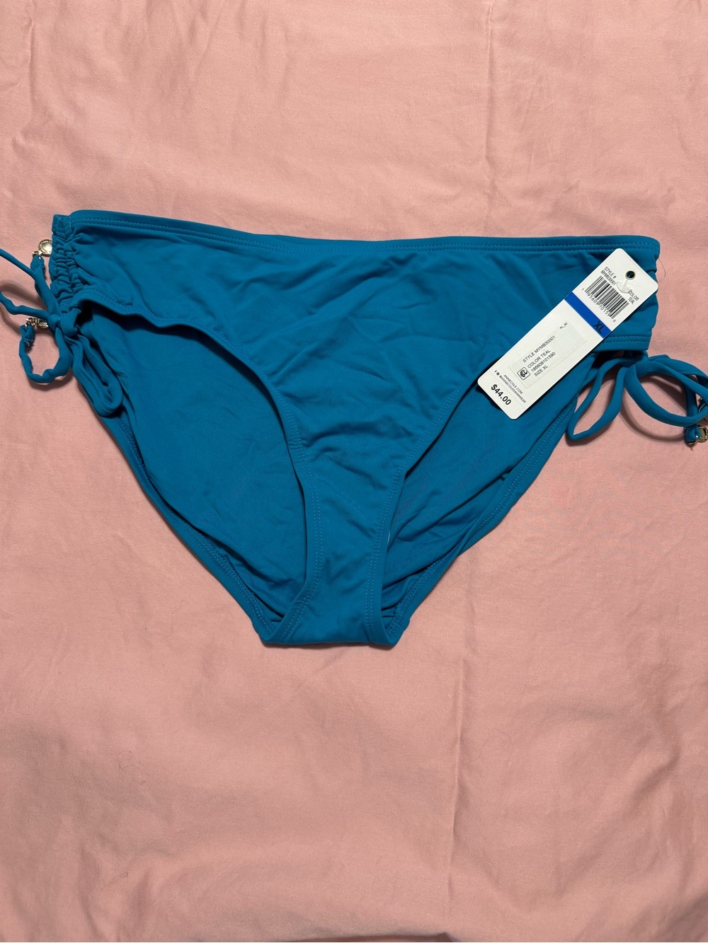 Anne Cole Blue Side-Tie Bikini Bottom
